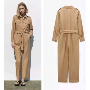 ZARA BEIGE JUMPSUIT WITH FLAPS 1971/066